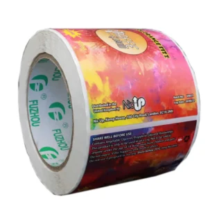 Custom Printed Logo Labels, Waterproof Oil-Proof Vinyl Stickers on Rolls for Beverage Packaging