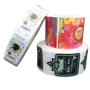 Custom Printed Logo Roll Plastic Vinyl PVC Waterproof Adhesive Food Glass Bottle Packaging Sticker Label