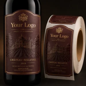 Custom Printed Luxury Perfume Bottle Label Sticker Waterproof Adhesive Vinyl Embossed Gold Foil Parfum Roll Labels