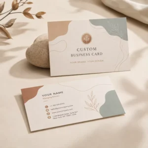 Custom Printed Matte Paper Business Cards with Logo Design