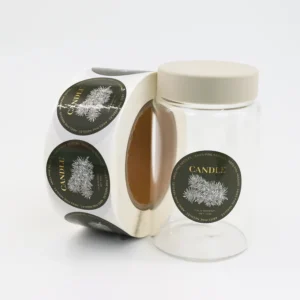 Custom Printed Matte Vinyl Candle Label Roll Self-Adhesive Waterproof Sticker for Glass Jar and Tin Can