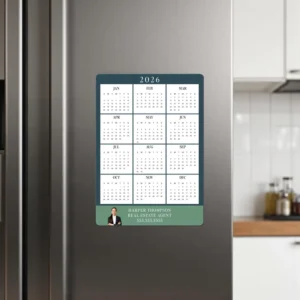 Custom Printed Metal Magnetic Refrigerator Calendar, DIY Record Board