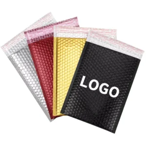 Custom Printed Metallic Aluminum Film Poly Bubble Mailing Bag Self-Sealing Thick Laser Holographic Bubble Mailer