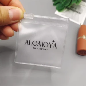 Custom Printed Mini PVC Plastic Ziplock Bag Small Jewelry Packaging Bag with Zipper