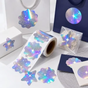 Custom Printed Orbit Star Holographic Die-Cut Stickers, Factory Supply