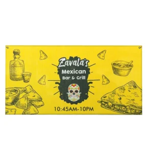 Custom Printed Outdoor Mesh Banner Heavy-Duty PVC with Reinforced Grommets for Stadiums, Construction Fences & Billboard Ads