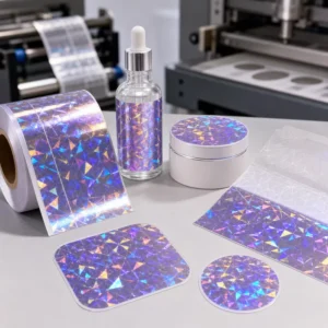 Custom Printed PET Holographic Labels for Consumer Electronics, Factory Supply, Roll and Sheet Options