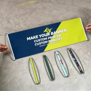 Custom-Printed PET Retractable Hand Pull-Out Banner for Sports Events and Cheering
