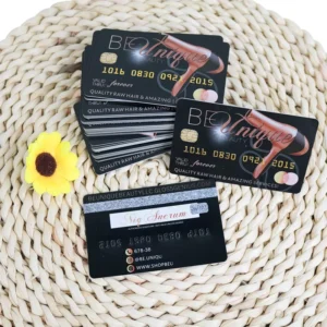 Custom Printed PVC Business Card, Embossed Number, Logo, Nail Salon and Hair Business