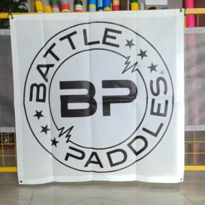 Custom Printed PVC Mesh Banner for Outdoor Construction Fence Advertising with Reinforced Edges and Metal Grommets