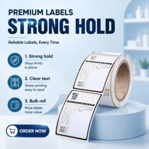 Custom Printed PVC Waterproof Self-Adhesive Logo Label Stickers on Roll