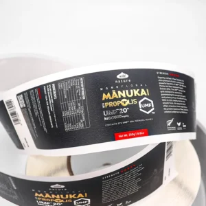 Custom Printed Packaging Bottle Labels, Silver and Gold Foil Embossed, UV Matte Paper, Logo Stickers