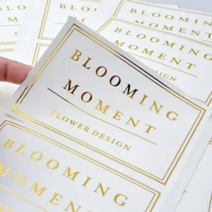 Custom Printed Packaging Labels and Gold Foil Vinyl Stickers