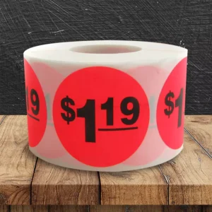Custom Printed Paper Price Label Adhesive Round Retail Price Stickers Colored Thermal Transfer Labels for Store Supermarket