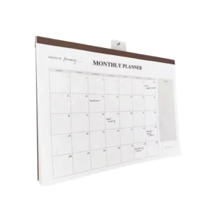 Custom Printed Perforated Tear-off Monthly Planner Wall Calendar with Hook