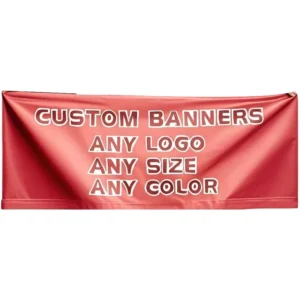 Custom Printed Polyester Fabric Wall Hanging Flag Banners, Slogan Advertising and Fan Cheering Banner, OEM Factory
