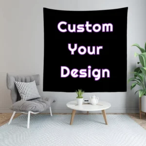 Custom Printed Polyester Modern Tapestry Custom Image Text Wall Hanging Personalized Background Poster Banner Sign Art Wall Home