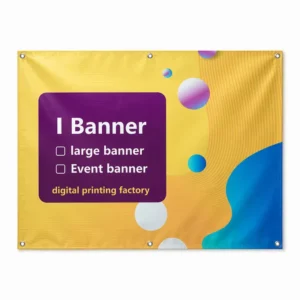 Custom Printed Portable Vinyl Banner Large Format Digital Printing Event Backdrop Full Color Sign Metal Grommets