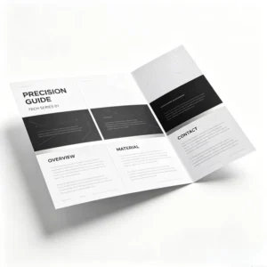 Custom Printed Product Brochure Fold Flyer, 157gsm Art Paper, Film Lamination