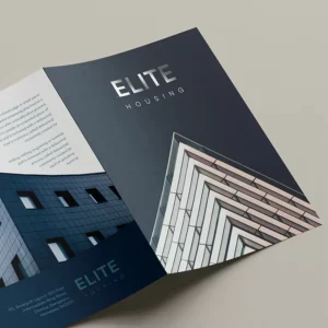 Custom Printed Real Estate Bi-Fold Brochure and Housing Project Catalog