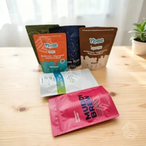 Custom-Printed Reclosable Aluminum-Foil Stand-Up Zipper Bag for Food Packaging, 250G/500G/1000G