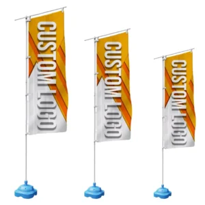 Custom Printed Rectangle Vertical Advertising Banner Exhibition Event Festival Beach Flags Pole Stand Street Custom Nobori Flags