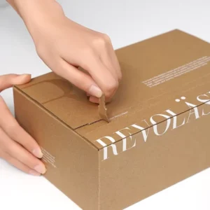 Custom Printed Recyclable Corrugated Cardboard Self-Sealing Mailer Box With Tear Strip
