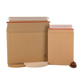 Custom Printed Rigid Cardboard Stay-Flat Mailer Envelope for Non-Bendable Document Mailing