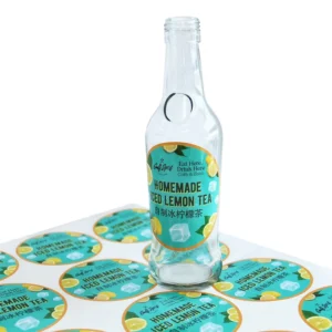 Custom Printed Round Beverage Food Packaging Labels and Stickers
