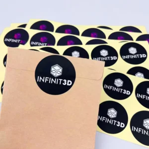 Custom Printed Round Paper and Vinyl Adhesive Stickers, Waterproof, for Business Logos