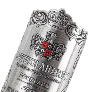 Custom Printed Self-Adhesive Embossed Aluminum Labels for Red Wine and Perfume Bottles