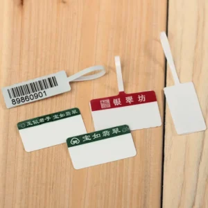 Custom Printed Self-Adhesive Roll Die-Cut Waterproof Vinyl Jewelry Price Tag Labels for Clothes