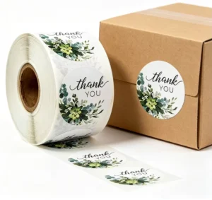 Custom Printed Self-Adhesive Vinyl Die-Cut Stickers, Logo, Thank-You, Packing and Shipping Labels