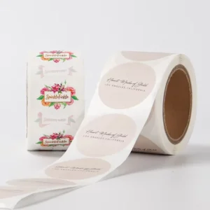 Custom Printed Self-Adhesive Vinyl Moving Labels Merci and I Love You Stickers