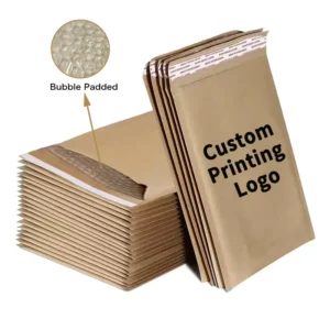 Custom Printed Self-Sealing Compostable Recyclable Brown Kraft Paper Padded Bubble Mailer