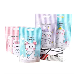 Custom Printed Small Plastic Zipper Stand-Up Snack Food Packaging Pouch Bags, Custom Color
