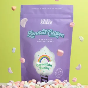 Custom Printed Stand-Up Flat Zipper Resealable Plastic Bags for Cotton Candy and Snacks