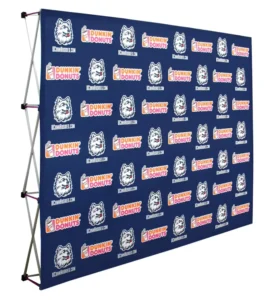 Custom Printed Tension Fabric Backdrop Pop-Up Banner Folding Trade Show Display