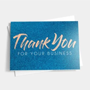 Custom Printed Thank You Greeting Cards with Envelope and Gold Foil Logo