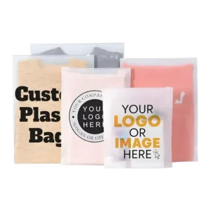 Custom Printed Transparent EVA Frosted Zipper Clothes Bag for Garments, T-Shirts and Hoodies