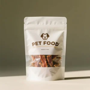 Custom Printed Transparent Food-Grade Plastic Stand-Up Pouch Bags for 5 kg Dog Food