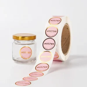 Custom Printed Transparent Glass Jar Labels for Cookies and Spices