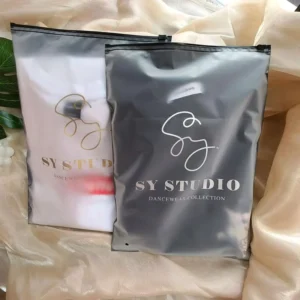 Custom Printed Transparent PE Poly Zip Lock Clothing Packaging Bag