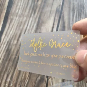 Custom Printed Transparent PVC Business Card