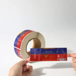 Custom Printed Transparent Roll Self-Adhesive Sticker Durable Gold Foil Holographic Labels Oil-Proof Packaging