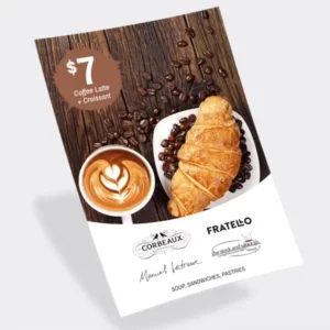 Custom Printed Trifold Restaurant Takeaway Food Menu Brochure Printing Service