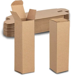 Custom Printed Tuck-Top Kraft Paperboard Gift Box, 2 x 2 x 7 in, with Lid