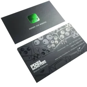 Custom Printed UV Spot Matte Black Business Cards for Advertising