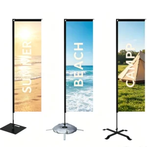 Custom Printed Vertical Pavement Advertising Banner Flag