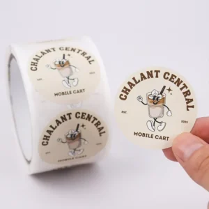 Custom Printed Vinyl Packaging Labels, Waterproof Round Sticker Roll
